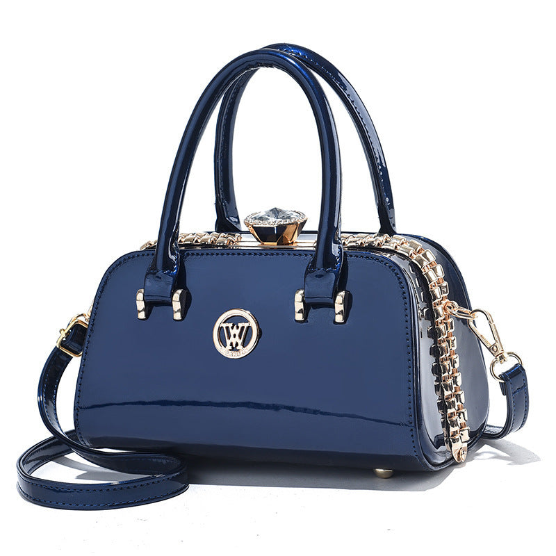 Luxe handtas voor dames, grote schoudertas, origineel leren tas met rits, dames crossbody tas
