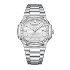 AOCASDIY Top Luxury Brand Fashion New Men's Waterproof Watch with Super Luminous Square Diamond Quartz Watch Full Steel Belt Watch