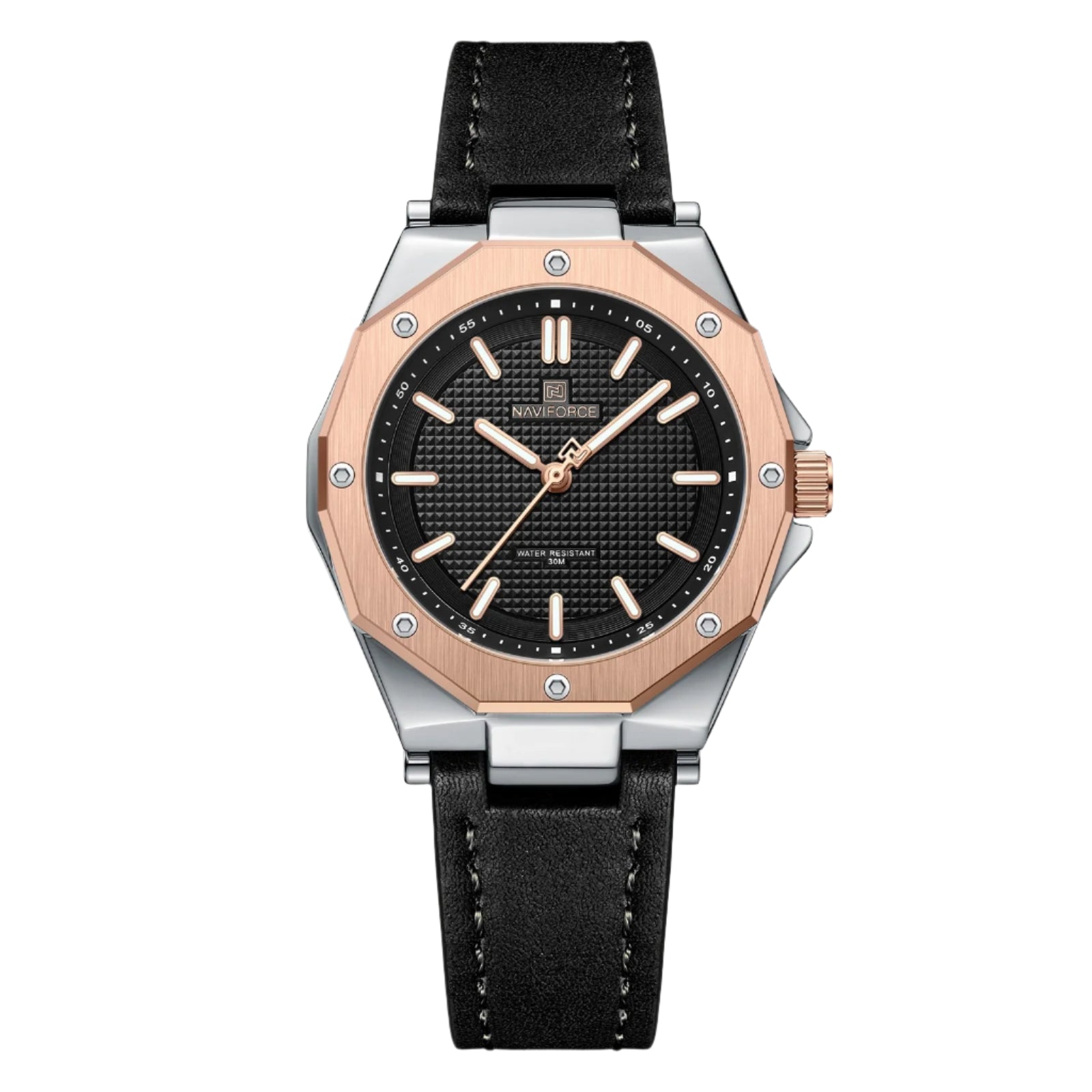 NAVIFORCE Dameshorloge Topmerk Luxe Klassiek Dameshorloge Echt Leer Waterdicht Dames Quartzhorloge
