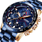 Multifunctional Waterproof Luminous Sports Steel Band Watch