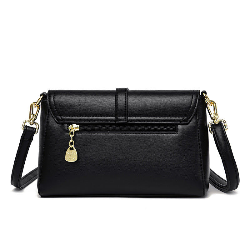 Women's Fashionable One Shoulder Bag Zipper Pocket Original Leather Large Capacity Crossbody Bag Women's Shoulder Bag