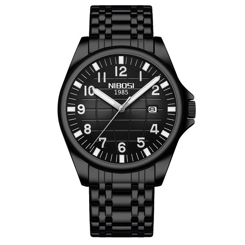 NIBOSI Men Wrist Luxury Japan Quartz Movement Watches 3ATM Waterproof Calendar Luminous Stainless Steel Men Watch