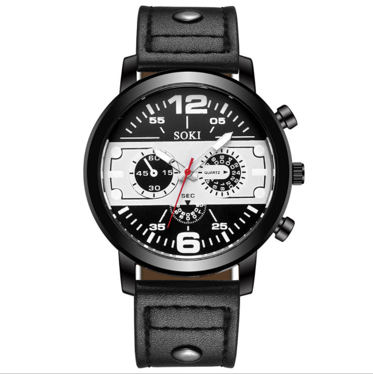 Casual herenhorloge zakelijk quartzhorloge