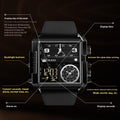 Orologio da uomo Olevs impermeabile, cronografo digitale, multifunzione, movimento al quarzo, orologio elettronico