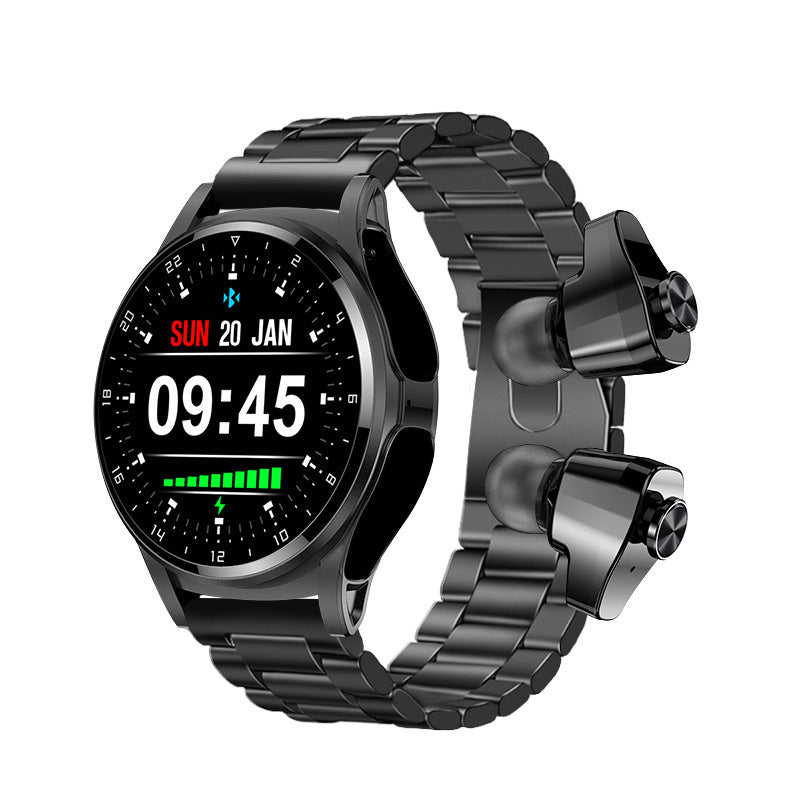 Smart Watch TWS 2 in 1 Bluetooth HD Chiamata vocale con auricolare