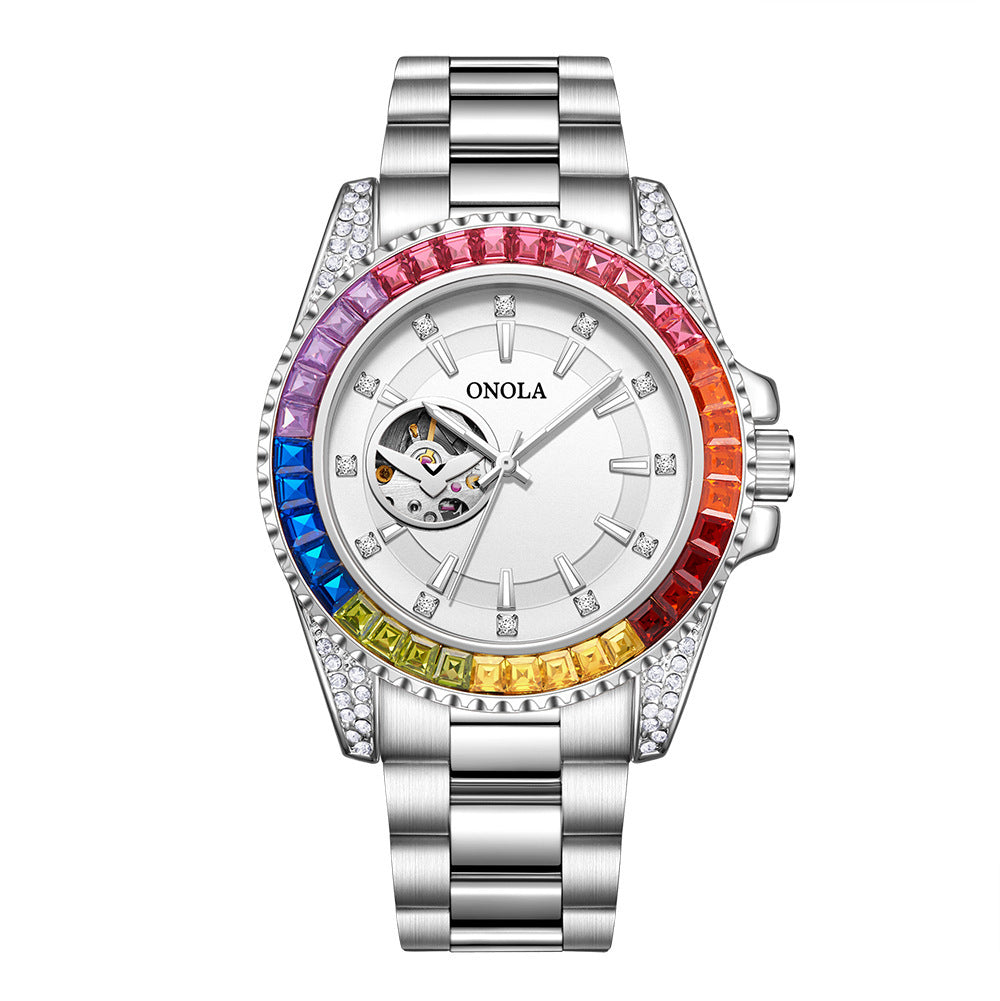 Orologio meccanico automatico luminoso classico da uomo ONOLA, orologio sportivo multifunzione impermeabile di lusso da uomo