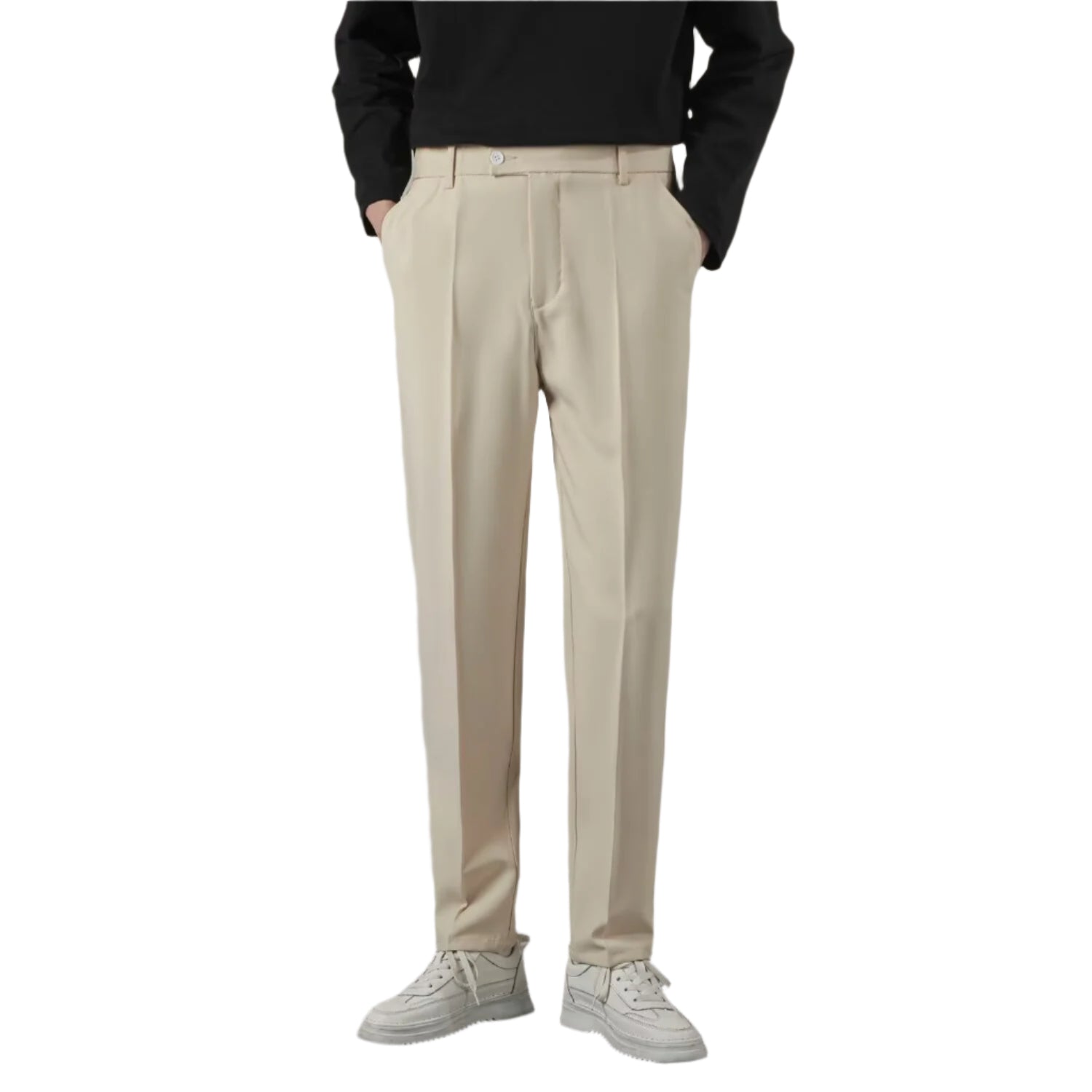 Men's Fashion Casual Suit Pants Straight Suit Pants Cropped Business Casual Sagging Leisure Men's Casual Formal Pants