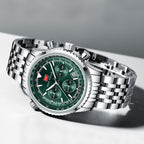 MINI FOCUS Men Multifunction Chronograph Calendar Luminous Business Quartz Watch