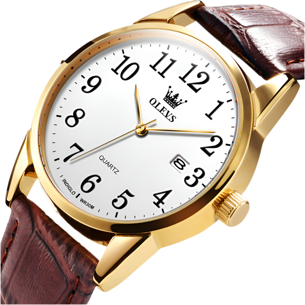 Couple OLEVS Classic Wrist Watch Men's Women Stainless Steel Leather Belt Fashionable  Quartz Casual Wristwatch