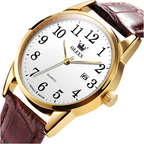 Couple OLEVS Classic Wrist Watch Men's Women Stainless Steel Leather Belt Fashionable  Quartz Casual Wristwatch