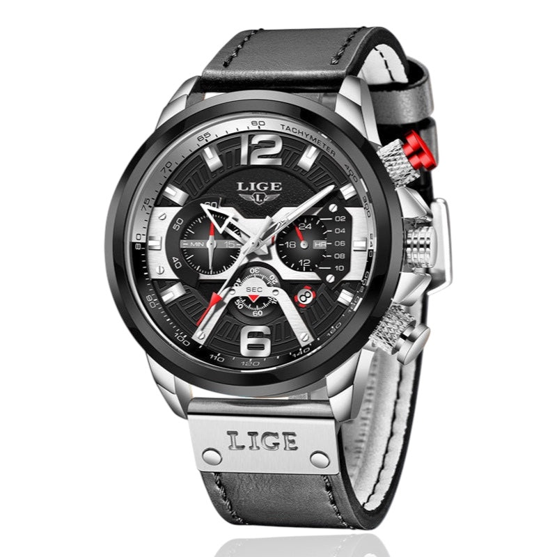 Heren quartzhorloge, multifunctioneel sporthorloge, waterdicht