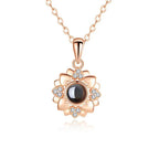 Sunflower Projection Necklace for Women's