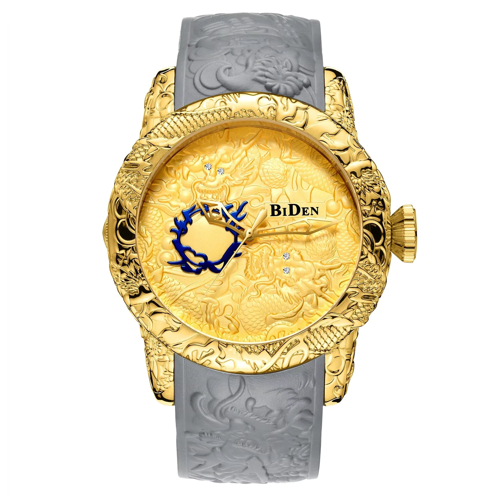 Biden Women's Luxury Design Quartz Watches Fashion 3D Engraved Dragon Relogio Masculino Luxury Women's Quartz Watch