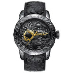 Biden Women's Luxury Design Quartz Watches Fashion 3D Engraved Dragon Relogio Masculino Luxury Women's Quartz Watch