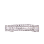 Arrange The Square Diamond Ring Luxury Fashion Moissanite Silver Ring