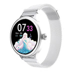 Orologio intelligente da donna NX7 con bracciale AMLOED, schermo da 1,1 pollici, chiamate BT, monitoraggio della salute e del fitness, orologio intelligente da donna