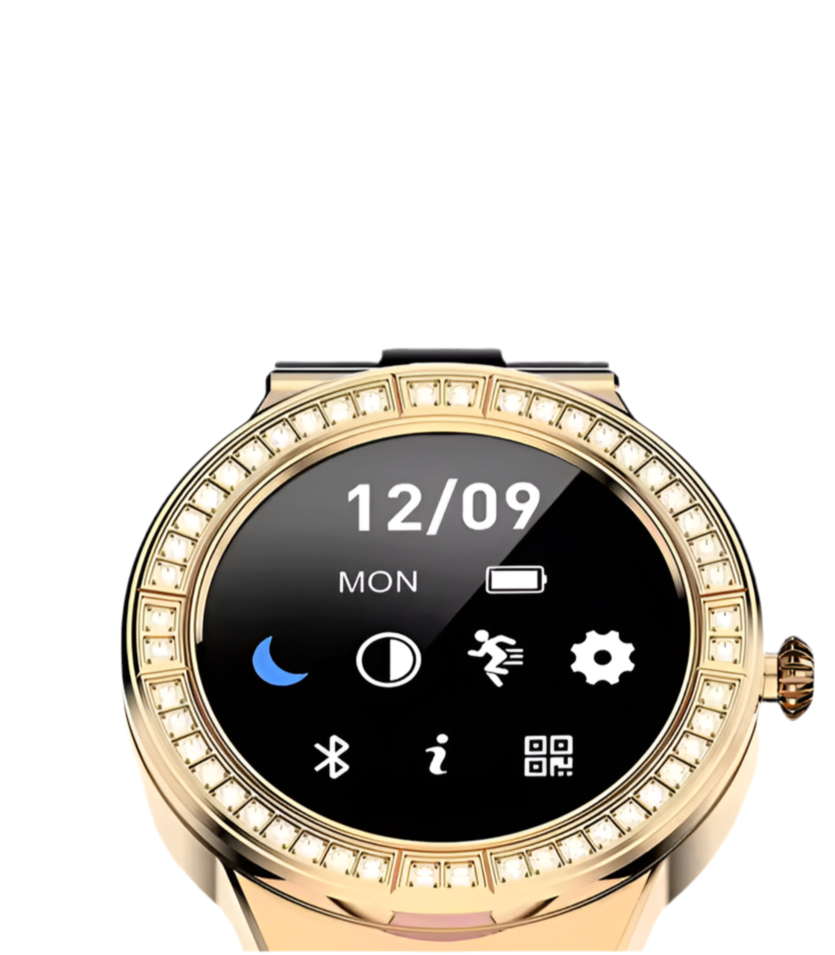Orologio intelligente Bluetooth da donna con monitoraggio della salute, frequenza cardiaca, promemoria intelligenti, orologio intelligente da donna
