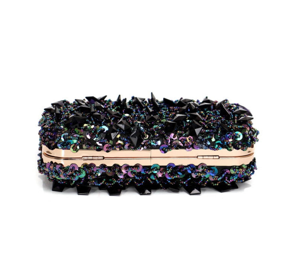 Women Luxury Handbag with Sequins Party Dinner Handbag Ladies Night Bag with Chain Women Banquet Clutch Bag
