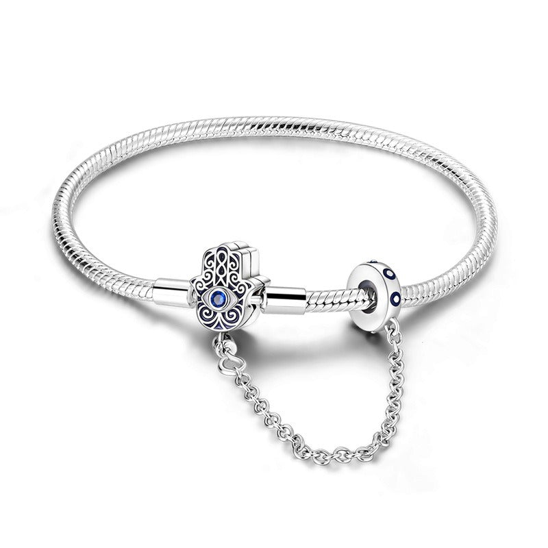 Damesarmband, modieus, koperverguld, 925 zilveren armband met slangenbotmotief, hoogwaardige, trendy damesarmband