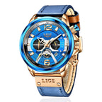 Heren quartzhorloge, multifunctioneel sporthorloge, waterdicht