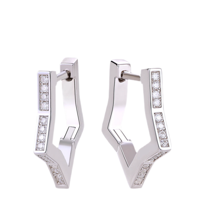 Galaxy Wandering Diamond Set Moissanite Zilveren Oorbellen Luxe Mode Diamanten Oorbellen Stud Oorbellen 