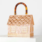 Women's Luxury Designer  Acrylic Handle House Shaped Purses And Handbags
