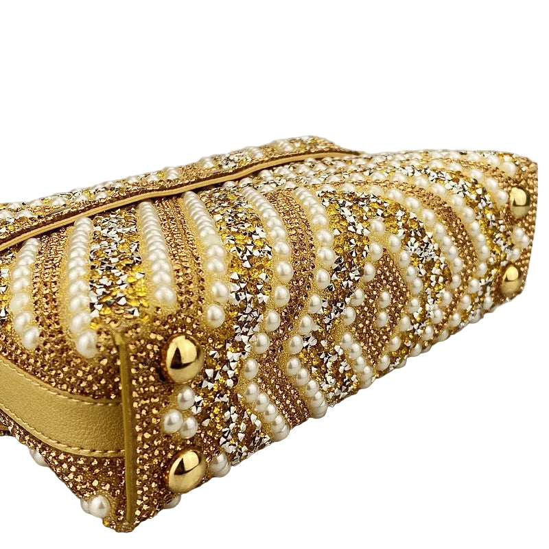 Water Diamond Underarm Handheld Bag with Inlaid Diamond Color Diamond Chain - Acquisti Online