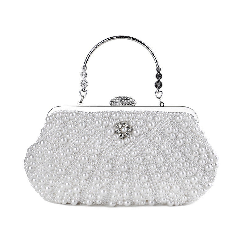 Dames avondtassen borduurwerk schelp bloem diamanten prom clutch met handvat parel handtassen parel vintage dames bankettas