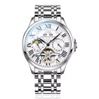 OLEVS 7013 New Moon Phase Mechanical Watch for Men Roman Scale Hollow Flywheel Automatic Watch Men Waterproof Wristwatch - Acquisti Online