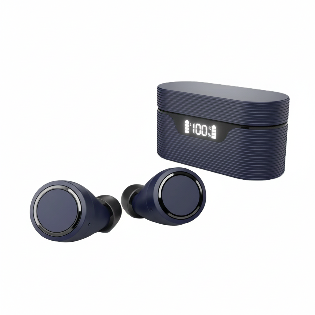 Cuffie auricolari Bluetooth wireless in-ear, stereo binaurale, subwoofer, chiamate vocali ad alta definizione, auricolari Bluetooth BT.