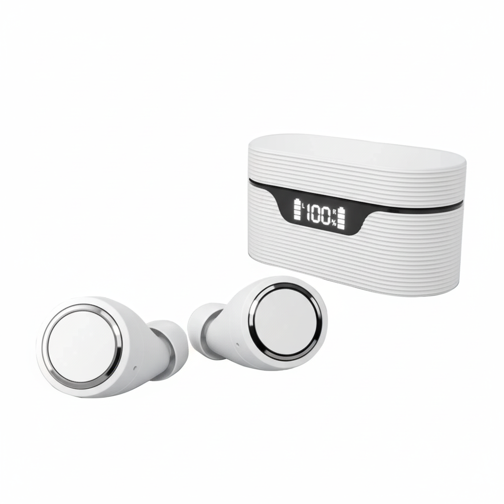 Cuffie auricolari Bluetooth wireless in-ear, stereo binaurale, subwoofer, chiamate vocali ad alta definizione, auricolari Bluetooth BT.