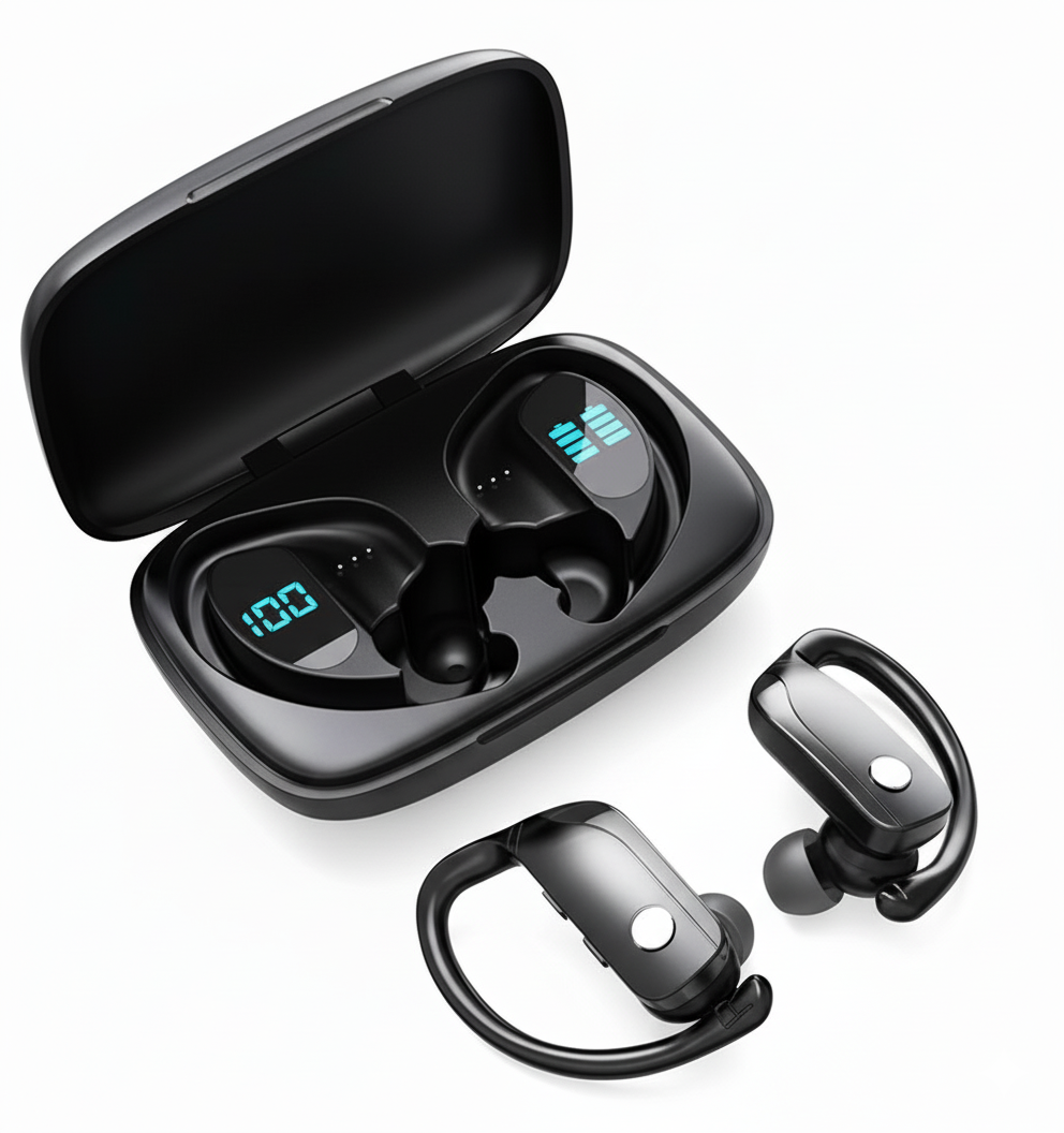 Bluetooth Earphone True Wireless Earbuds TWS Ear Hook Waterproof Headphones With Mic Wireless Earbuds Headphone