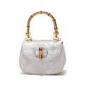 Western style bamboo joint handbag versatile commuting bag single shoulder crossbody saddle bag - Acquisti Online