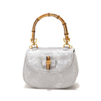 Western style bamboo joint handbag versatile commuting bag single shoulder crossbody saddle bag - Acquisti Online