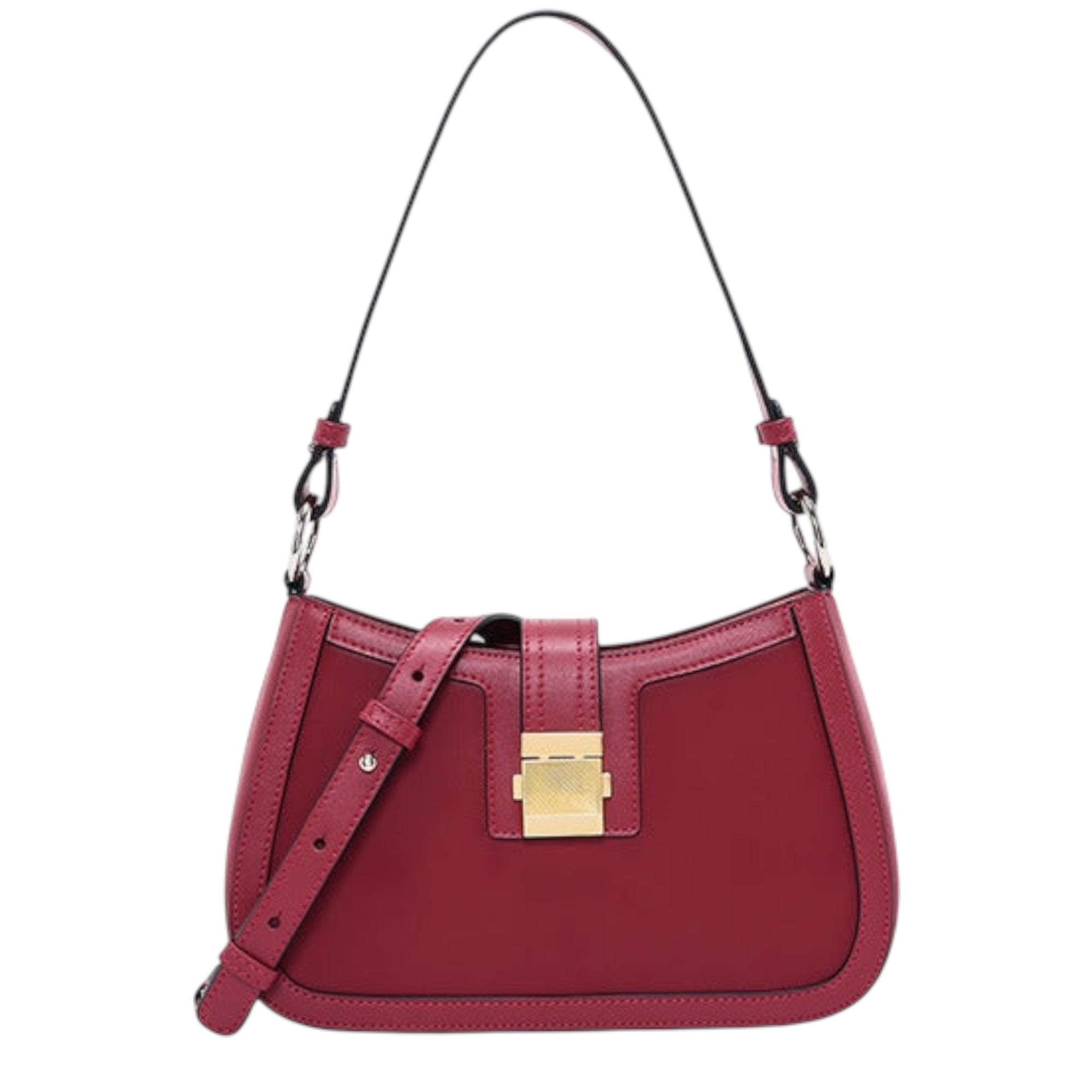 Women's Fashionable Original Leather Shoulder Bag Zipper Pocket Large Capacity Handbag Women's Fashion Shoulder Bag