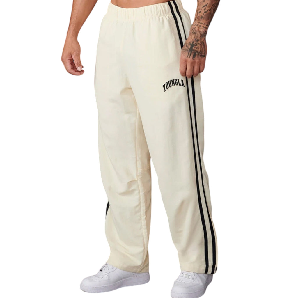 Men's Fashionable Casual Trousers Pants Solid Color Polyester Fiver Micro Elasticity Sports Pants Men's Casual Trousers - Acquisti Online