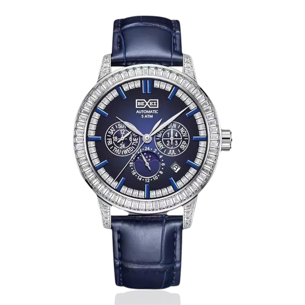 Men's Watch BEXEI 9157 60 Crystal Bezel 46 Zircon Dial Movement Sapphire Mechanical Watch Luxury 5ATM Waterproof - Acquisti Online