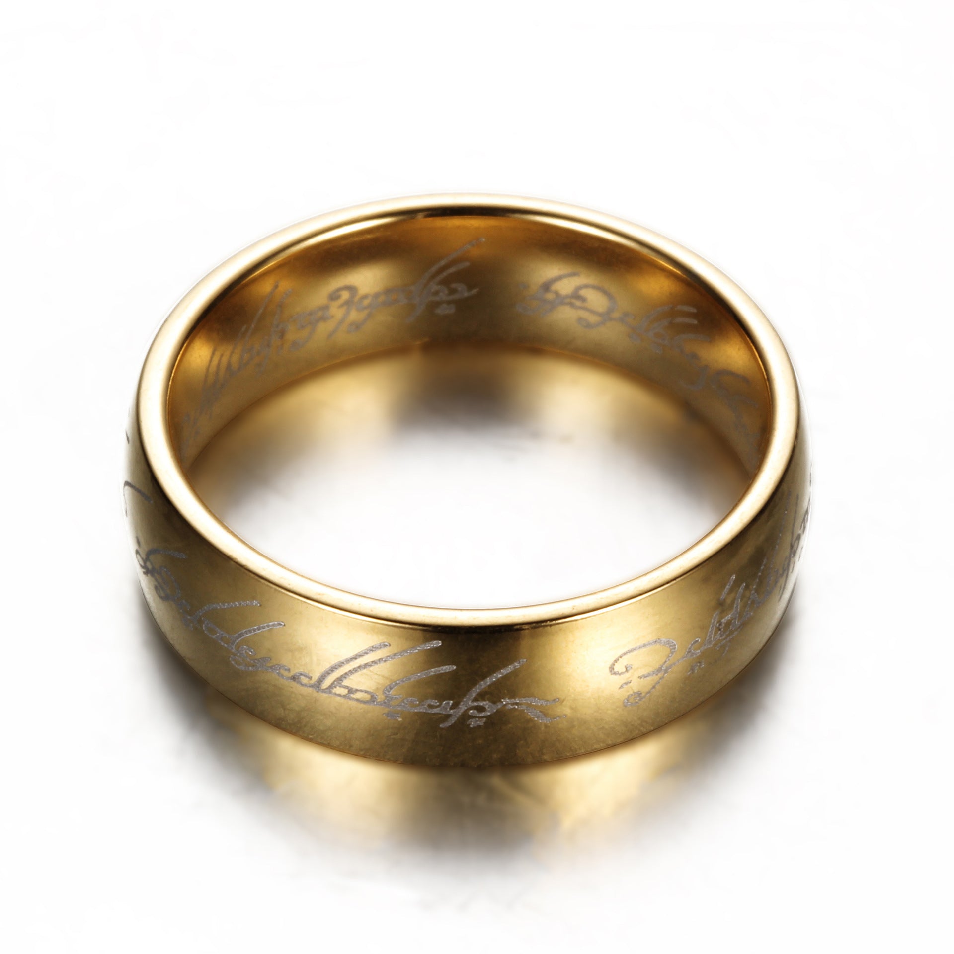 European and American movie peripheral laser Arabic font ring