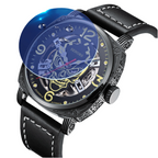 Orologio meccanico super luminoso con teschio aggiornato