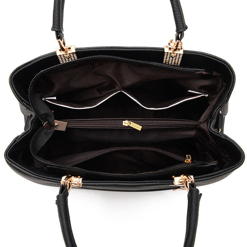 Luxe handtas voor dames, multi-pocket, originele leren crossbodytas met grote capaciteit, schoudertas voor dames, casual messenger bag