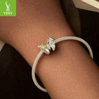 DIY vlinderarmband kralen bos romantische gouden vlinder s925 puur zilveren kralen