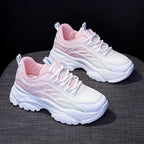 Spring and Autumn Thick Bottom White Versatile Sports and Leisure Women's Shoes Summer Edition