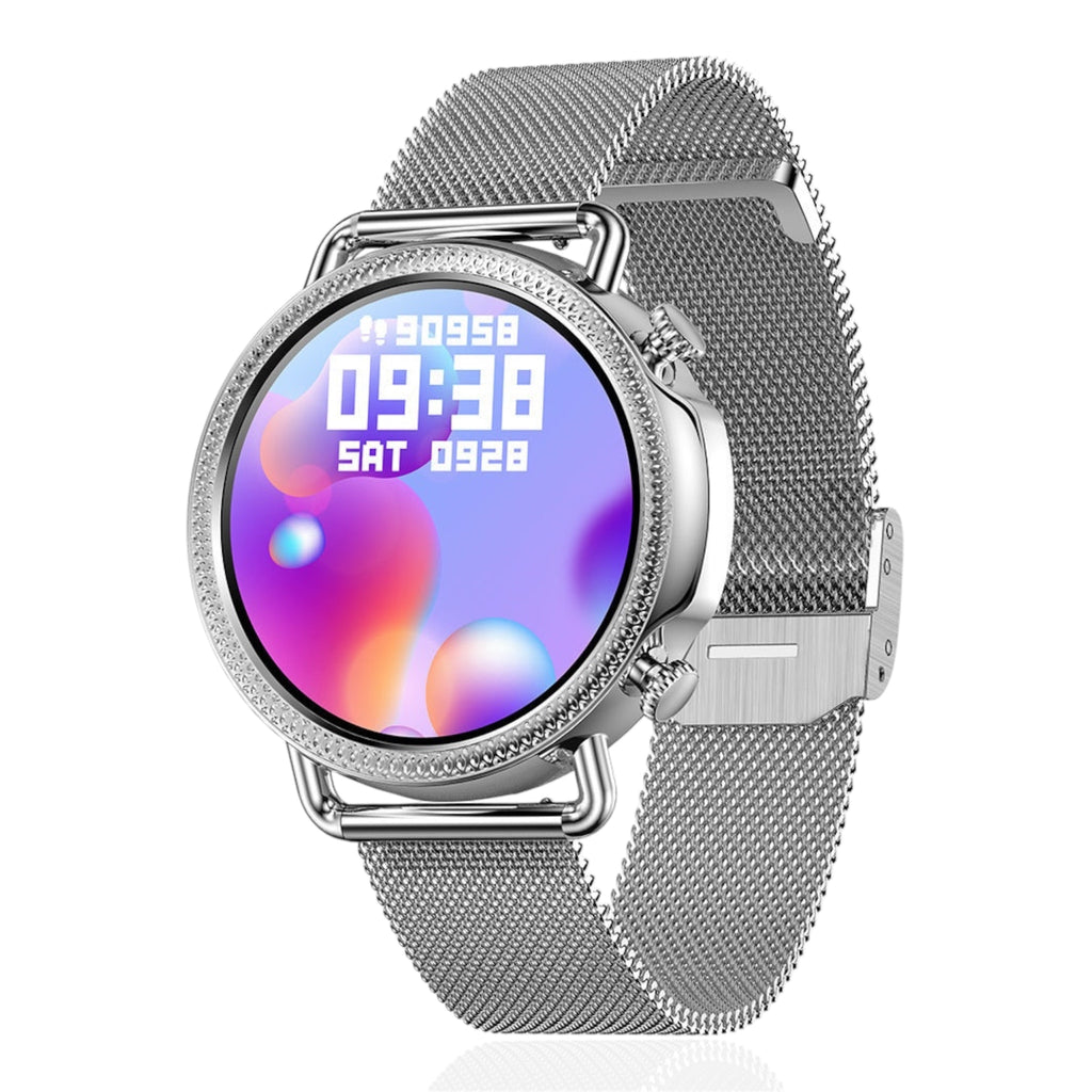 Orologio intelligente da donna Full Circle Full Touch Monitoraggio della salute del corpo Chiamata BT Smart Remainder Smartwatch da donna