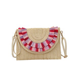 Fashion Woven shoulder bag Crossboday portable bag Straw Handbag Handmade Handbags Purse Straw Weaven Bags