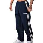 Men's Fashionable Casual Trousers Pants Solid Color Polyester Fiver Micro Elasticity Sports Pants Men's Casual Trousers - Acquisti Online