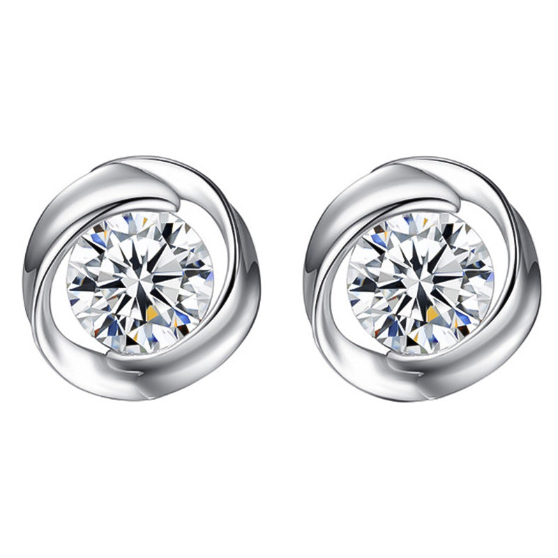 pure silver rose earrings with petal shaped earrings - Acquisti Online