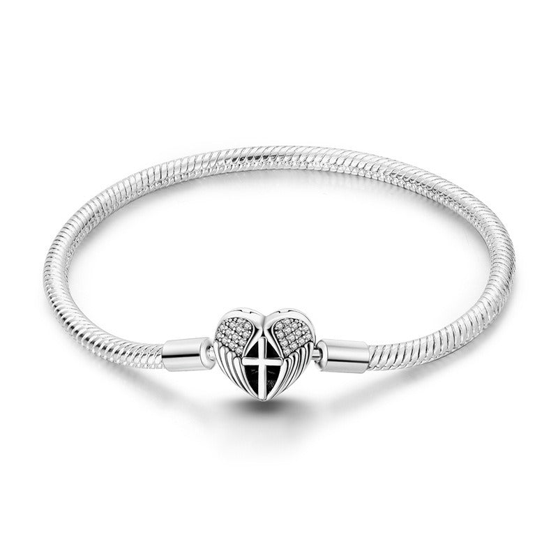 Damesarmband, modieus, koperverguld, 925 zilveren armband met slangenbotmotief, hoogwaardige, trendy damesarmband