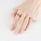 Wave point flexibele kraal draaibare ring veelzijdige accessoire met beweegbare wijsvinger ring voor vrouwen