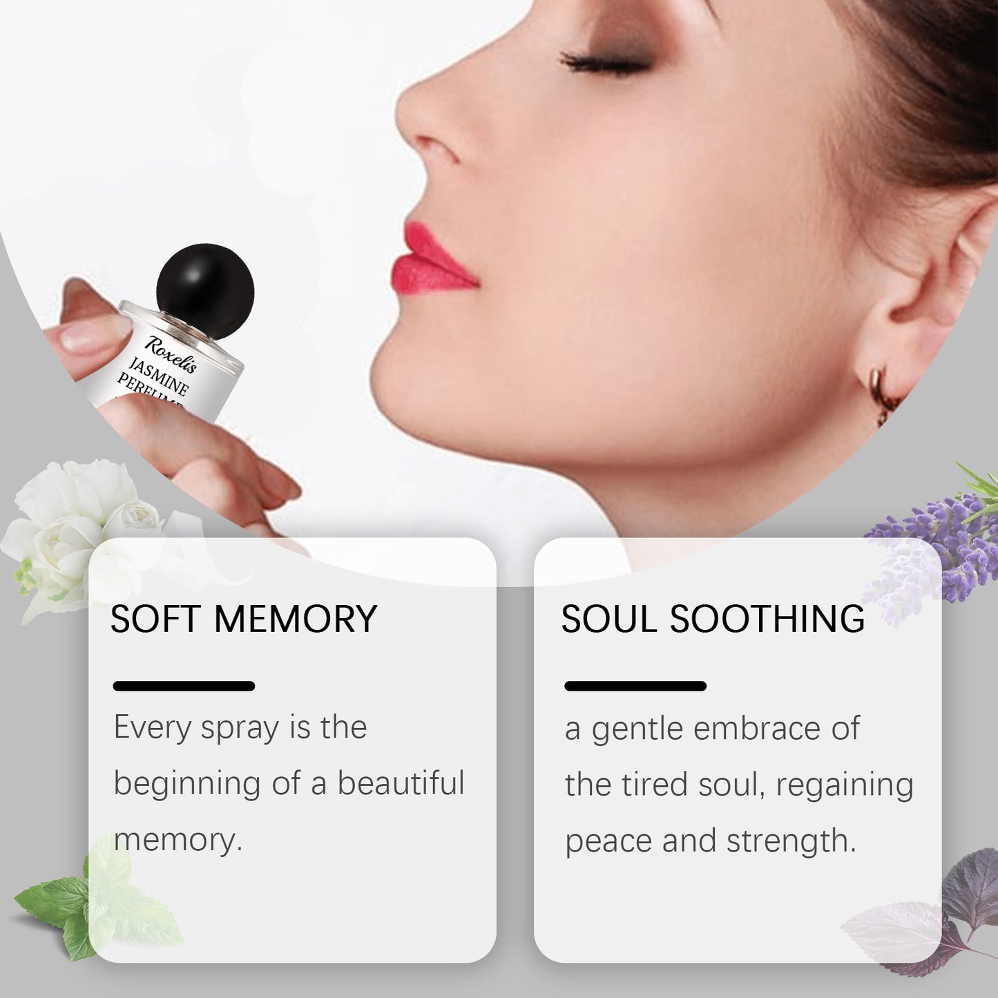 Romantic Pair Of Jasmine Perfume,Light Elegant Exudes Charm Leave Fragrance