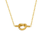18K Gold-Plated Knotted Women's Necklace